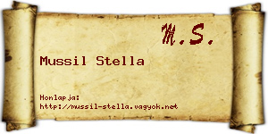Mussil Stella névjegykártya